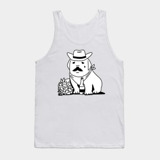 Meme dog cowboy Tank Top